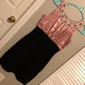 Tiana B Jeweled Boat Neck Dress